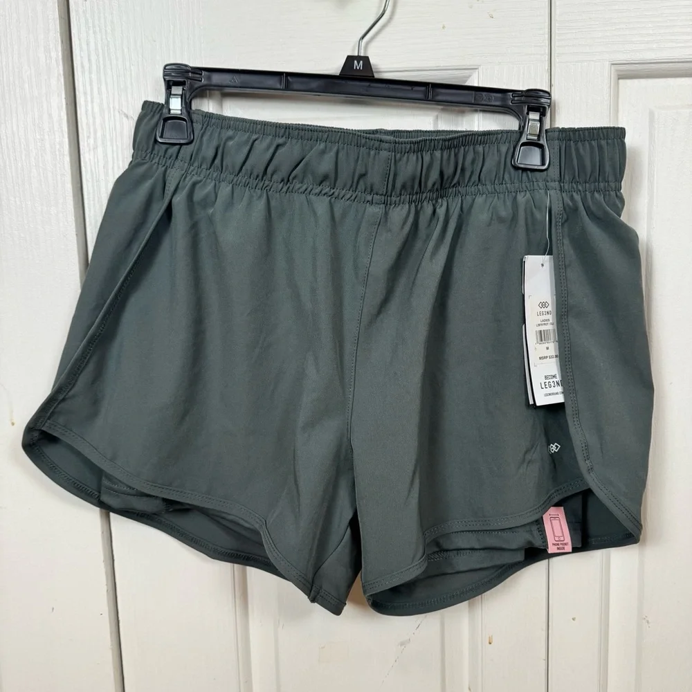 NWT Legend Women's Green Athletic Shorts - Picture 1 of 5